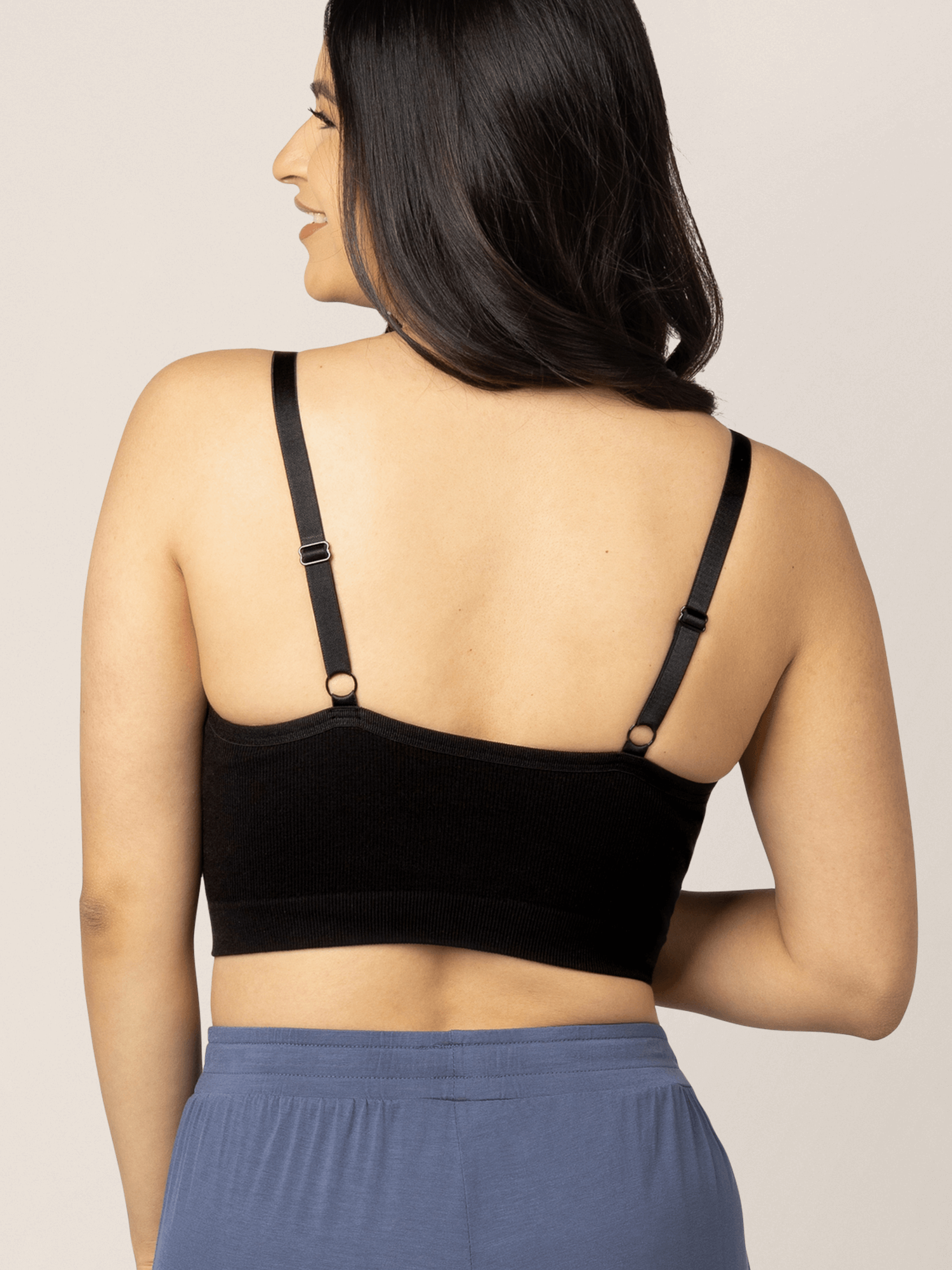 Sublime® Bamboo Hands-Free Pumping Lounge & Sleep Bra | Black | Milk & Baby