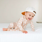 Sandy Checkers Dream Romper Milk & Baby