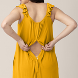 Ruffle Strap Labor & Delivery Gown | Honey