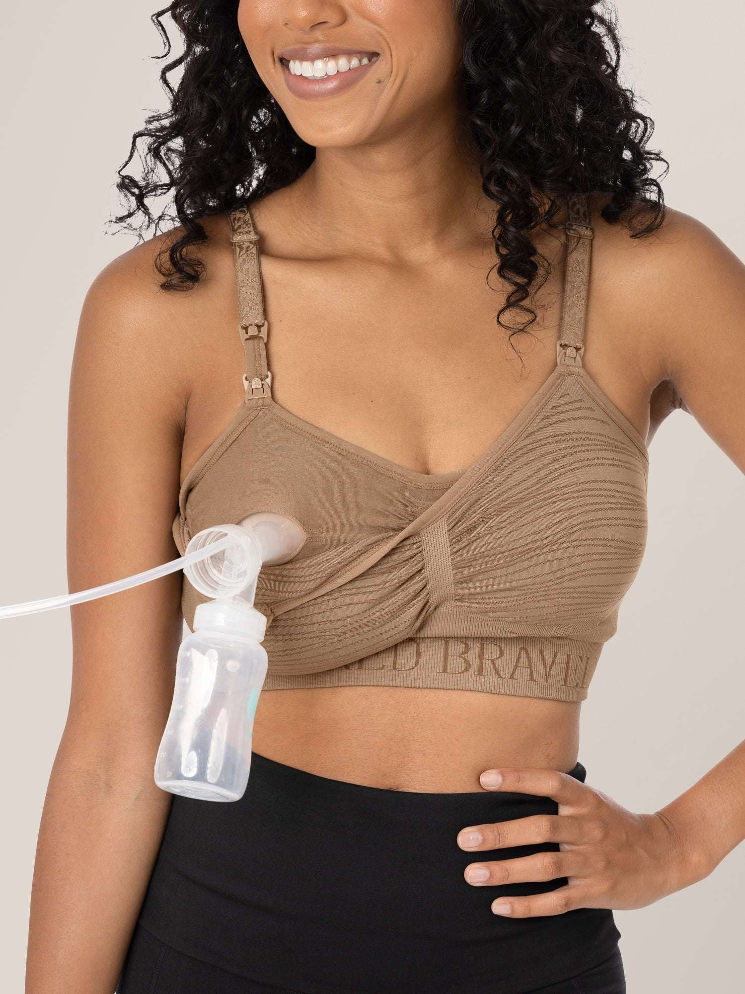 Sublime® Hands-Free Pumping & Nursing Bra | Latte Milk & Baby