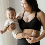 Sublime® Hands-Free Pumping & Nursing Sports Bra | Black Milk & Baby