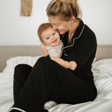 Clea Bamboo Long Sleeve Pajama Set | Black