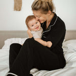 Clea Bamboo Long Sleeve Pajama Set | Black Milk & Baby