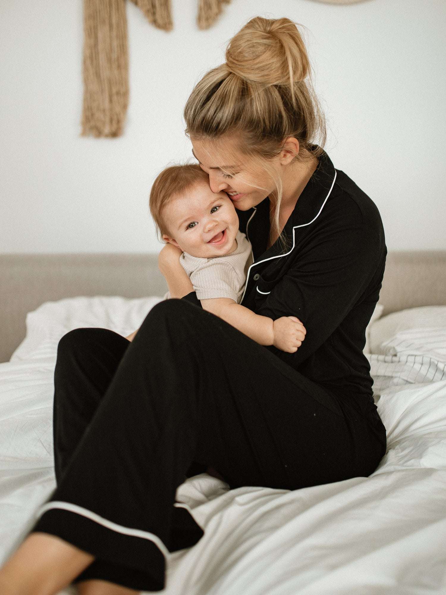 Clea Bamboo Long Sleeve Pajama Set | Black Milk & Baby