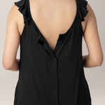 Ruffle Strap Labor & Delivery Gown | Black Milk & Baby