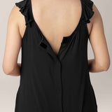 Ruffle Strap Labor & Delivery Gown | Black Milk & Baby