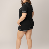 Clea Bamboo Short Sleeve Pajama Set | Black