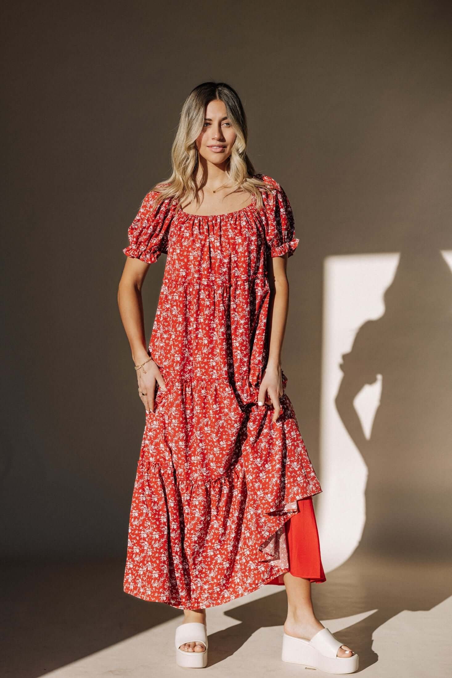 Bella Maxi Dress in Red | Milk & Baby