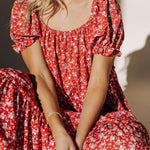 Bella Maxi Dress in Red | Milk & Baby