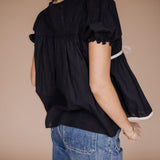 Winny Tie Top in Black