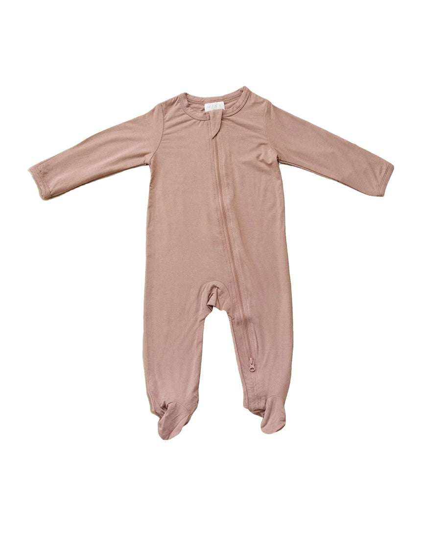 Dusty Rose Bamboo Zipper Milk & Baby