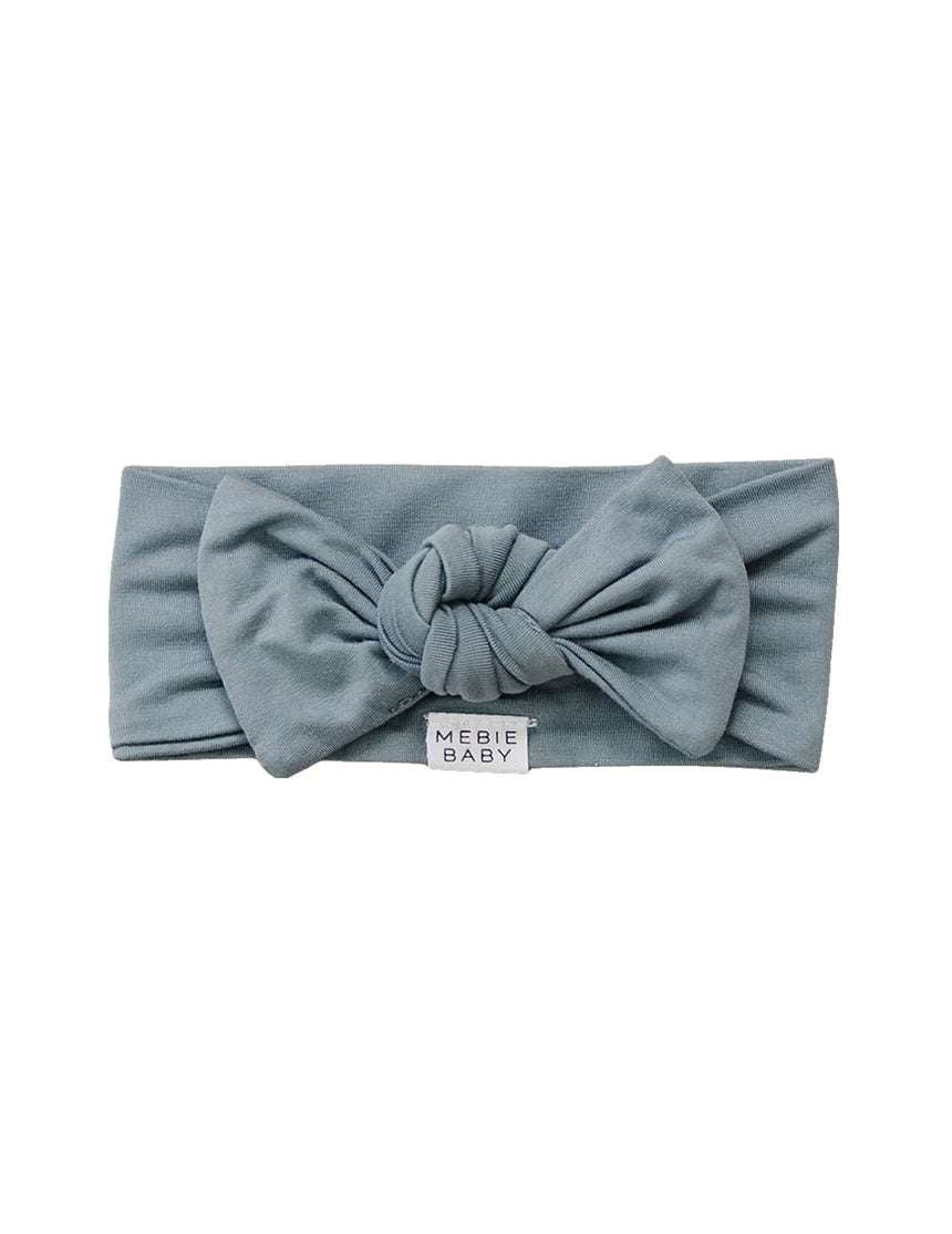 Dusty Blue Bamboo Head Wrap Milk & Baby