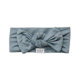 Dusty Blue Bamboo Head Wrap Milk & Baby