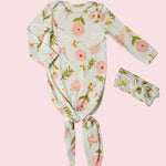 Carnation | Knotted Baby Gown Set Milk & Baby