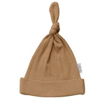 Cafe Organic Ribbed Newborn Knot Hat Milk & Baby