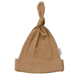 Cafe Organic Ribbed Newborn Knot Hat Milk & Baby