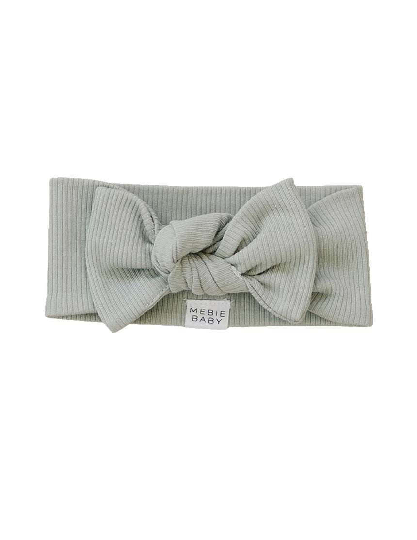 Sage Organic Cotton Ribbed Head Wrap Milk & Baby