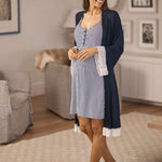 Grace Maternity & Nursing Nightgown, Robe, and Blanket Set | Milk & Baby