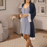 Grace Maternity & Nursing Nightgown, Robe, and Blanket Set Milk & Baby