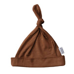 Rust Bamboo Newborn Knot Hat - milk & baby