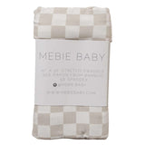 Taupe Checkered Bamboo Stretch Swaddle - milk & baby