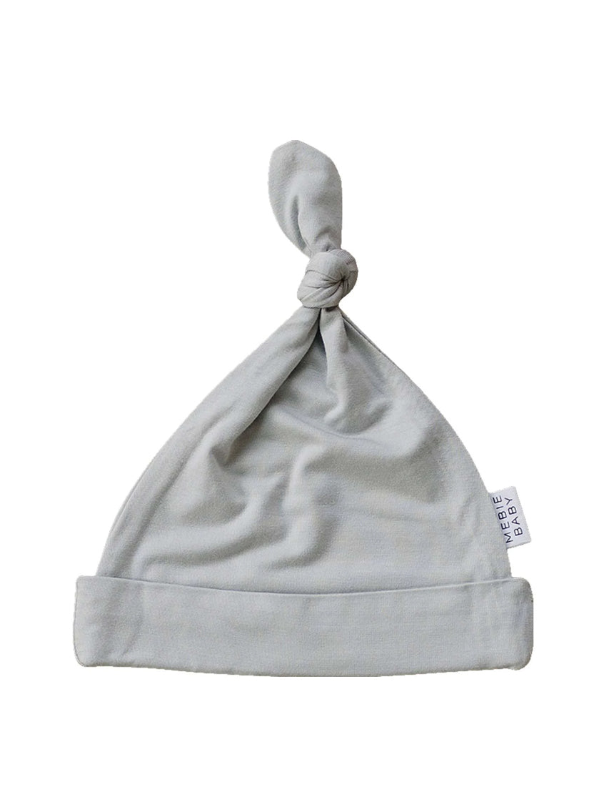 Stone Bamboo Newborn Knot Hat - milk & baby