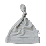 Stone Bamboo Newborn Knot Hat - milk & baby