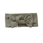 Green Organic Cotton Ribbed Head Wrap Milk & Baby