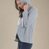 Petal Hem Hoodie Nursing Tee Milk & Baby