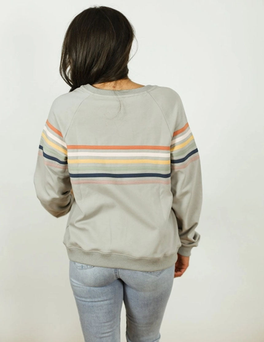 Limited Edition Six Stripe Invisible Zip Breastfeeding Sweatshirt | Grey Milk & Baby