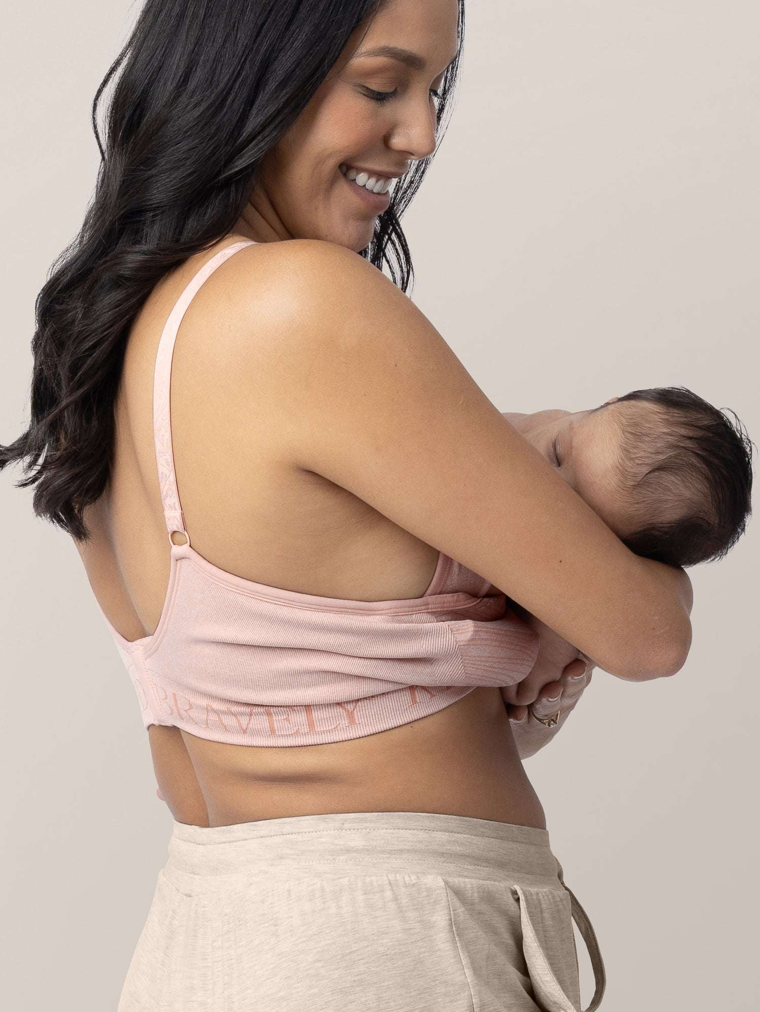 Sublime® Hands-Free Pumping & Nursing Bra | Pink Heather Milk & Baby