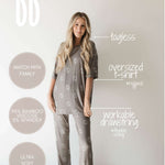 Sage Yin Yang | Short Sleeve Women's Bamboo Pajamas | Milk & Baby 