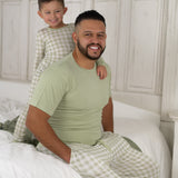 Sage Gingham Dream Men's Pajamas