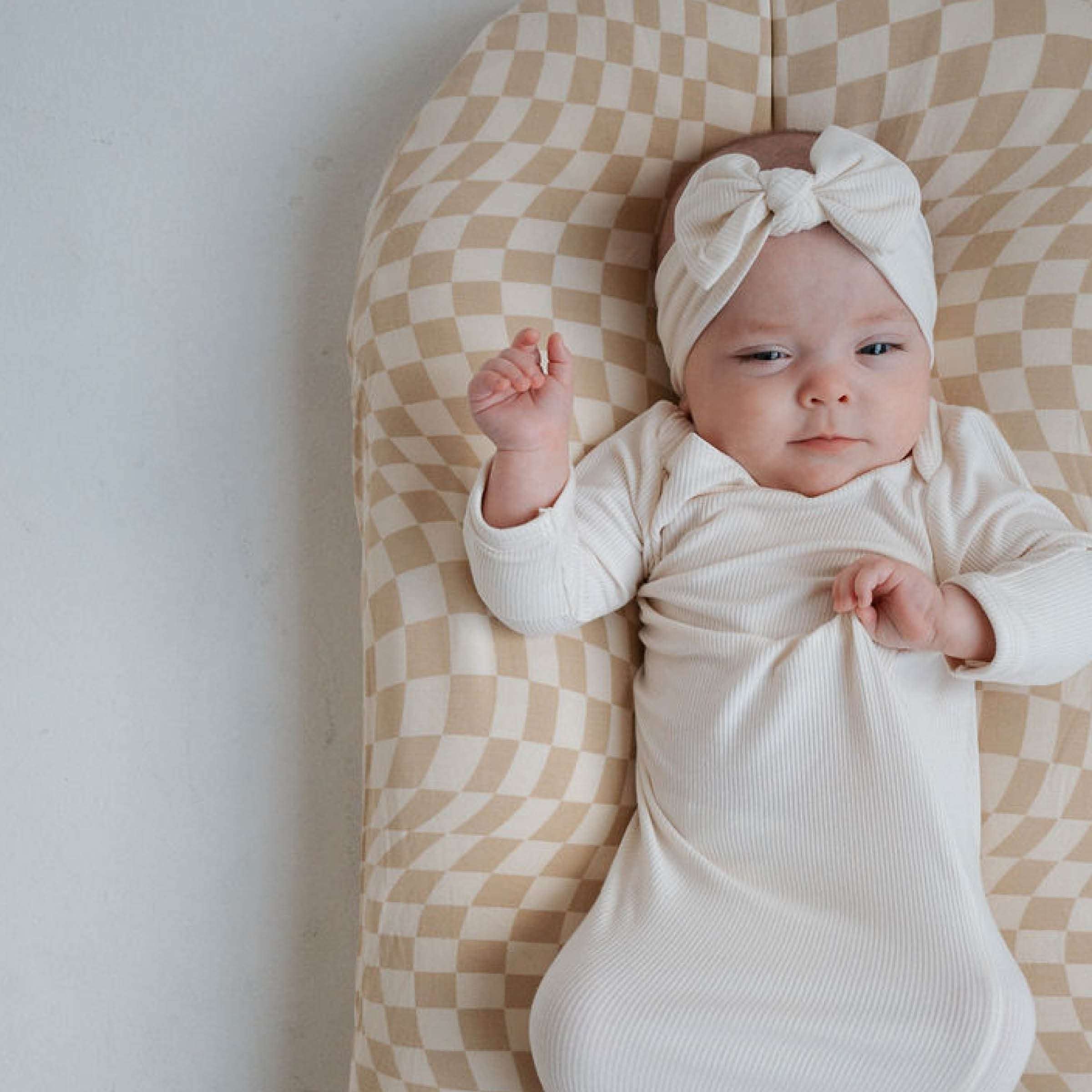 Ivory Ribbed | Head Wrap Milk & Baby