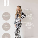 Black & White Wavy Checkerboard | Milk & Baby