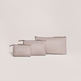 3-Piece Pouch Clutch Purse Set - Taupe