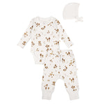 Fungi | Organic Kimono Onesie & Pants Set Milk & Baby