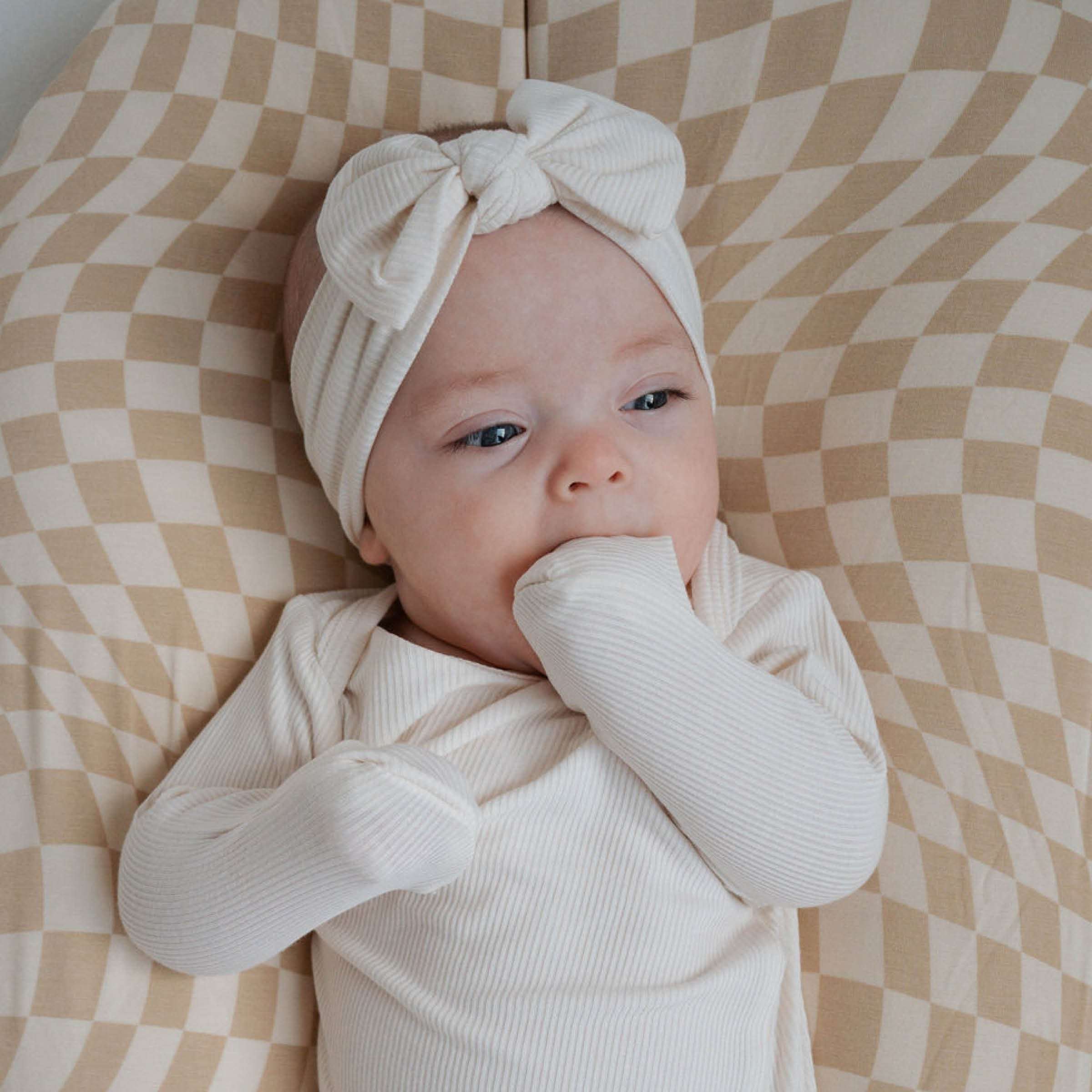 Ivory Ribbed | Head Wrap Milk & Baby