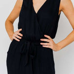 Sleeveless Surplice Jumpsuit | Nursing Friendly Milk & Baby