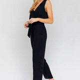 Sleeveless Surplice Jumpsuit | Nursing Friendly Milk & Baby