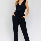 Sleeveless Surplice Jumpsuit | Nursing Friendly Milk & Baby