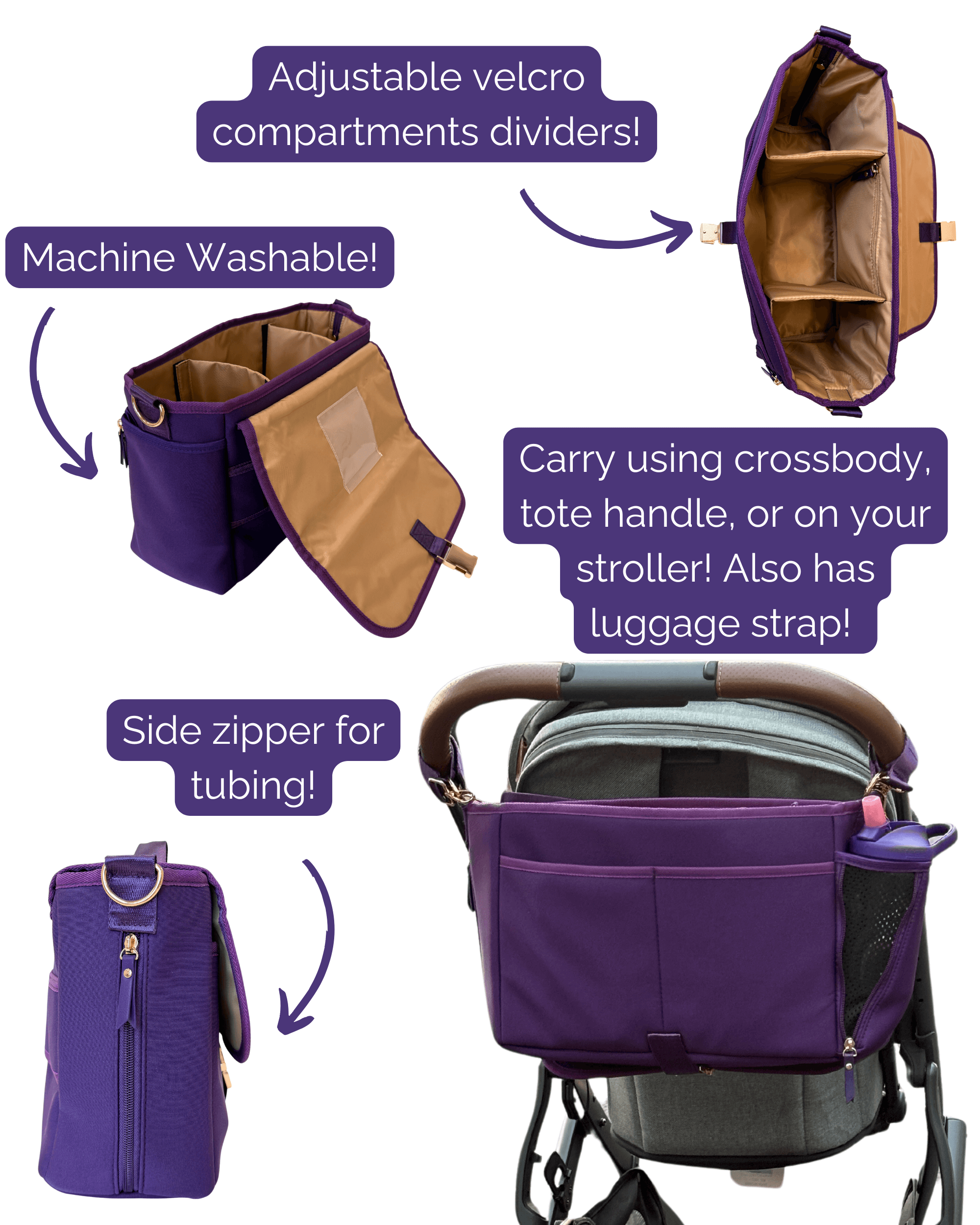 Maddy Caddy Breast Pump Crossbody | Milk & Baby