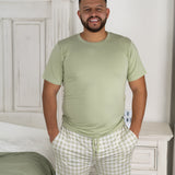 Sage Gingham Dream Men's Pajamas