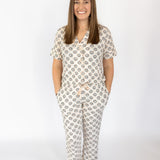 SANDY SMILES CHECKERS WOMEN'S RELAXED FLARE DREAM SET