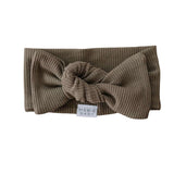 Cocoa Organic Cotton Ribbed Head Wrap Milk & Baby