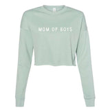 Mom Of Boys Crop Sweatshirt Milk & Baby