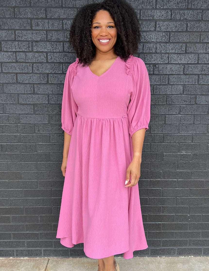 Midi-Length Nursing Dress | Vintage Rose 2.0 Milk & Baby