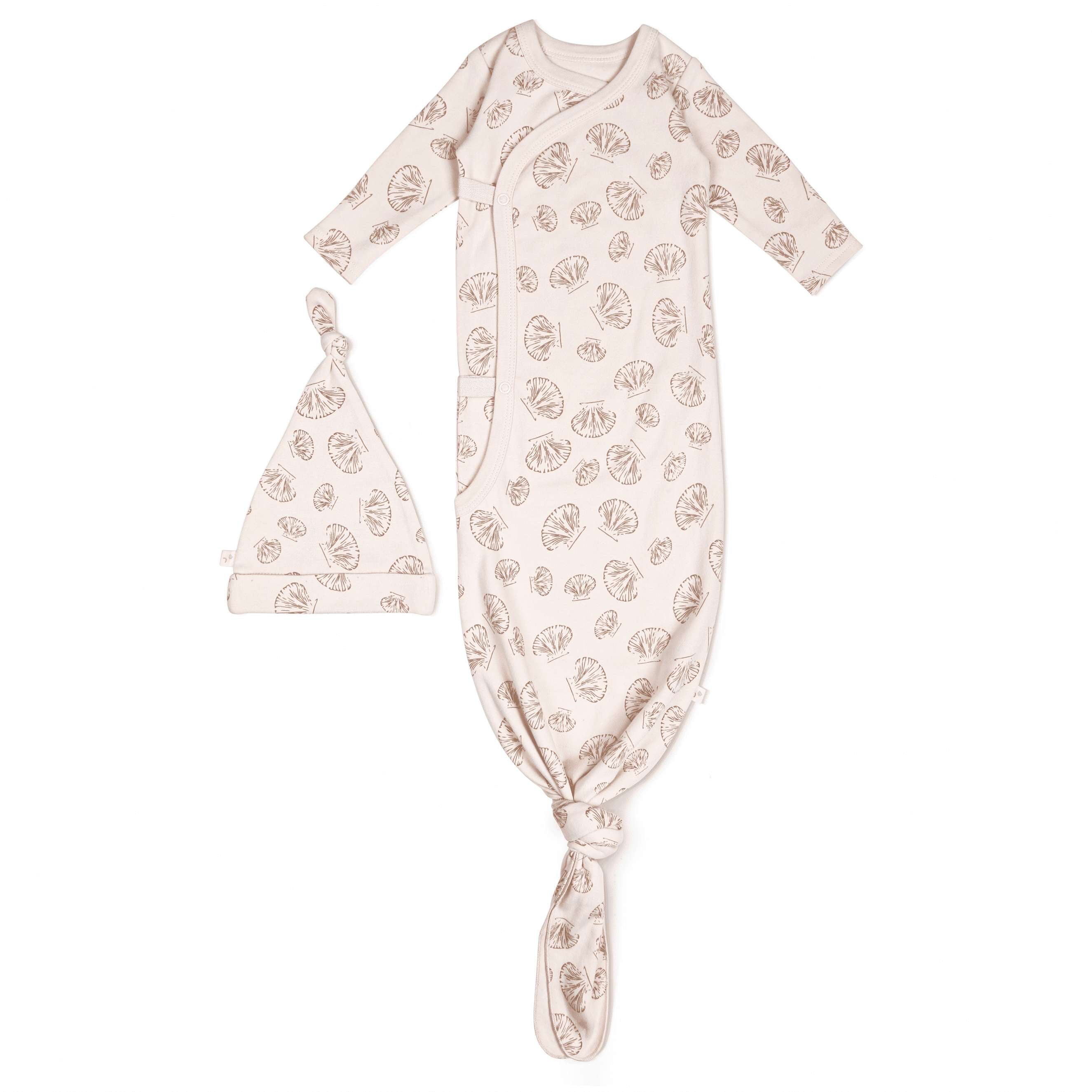 Organic Baby Sleep Gown Knotted | Seashells Milk & Baby