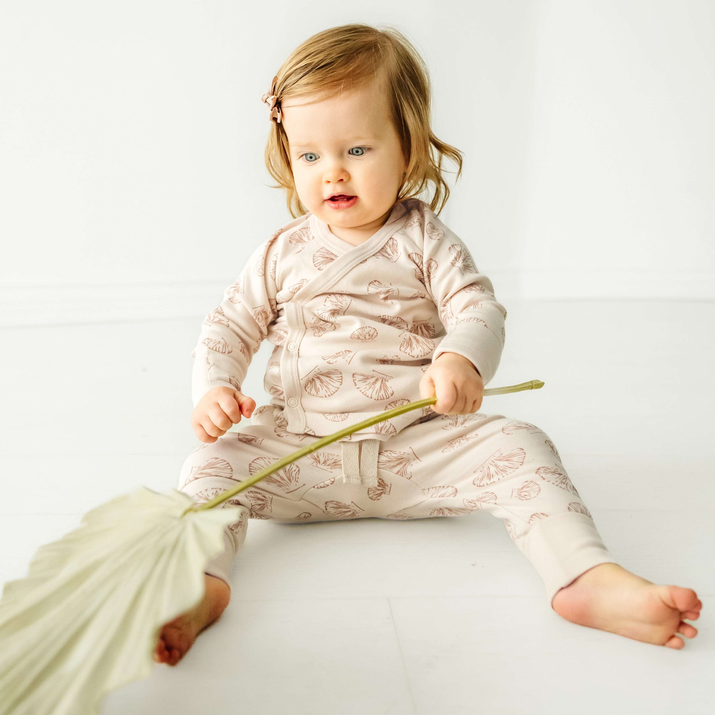 Organic Baby Top & Pants Set | Seashells Milk & Baby