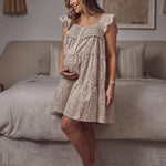 Fleur Maternity & Nursing Ruffled Nightgown Milk & Baby